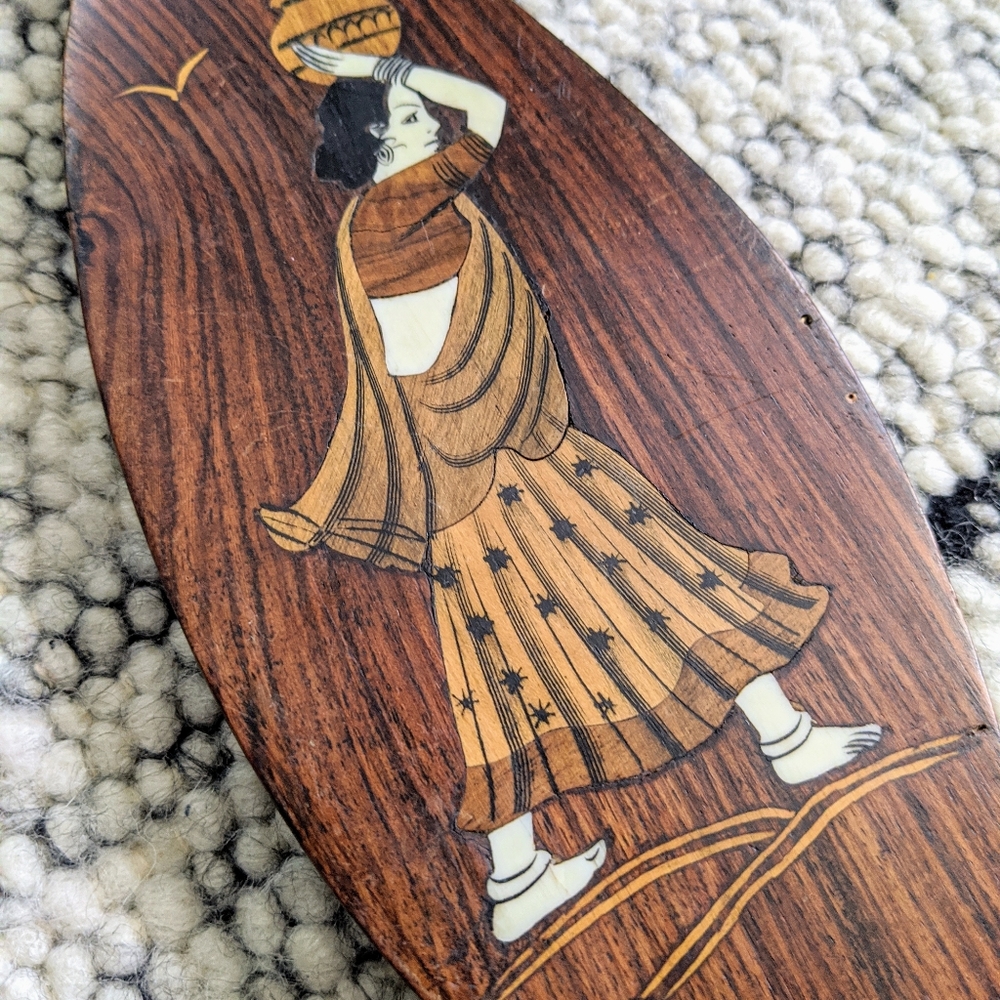 Set of carved wooden inlay art - Picture 6 of 9